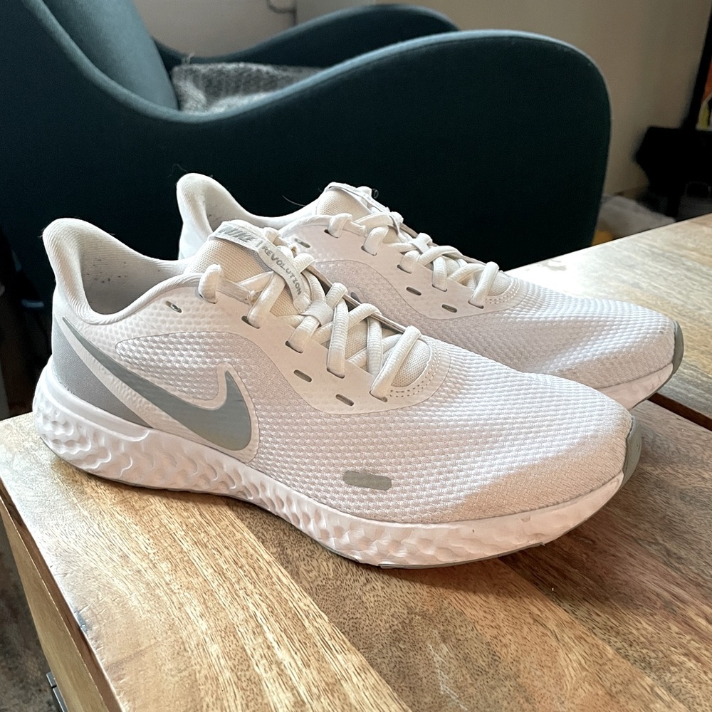 White Nike Running Shoes
